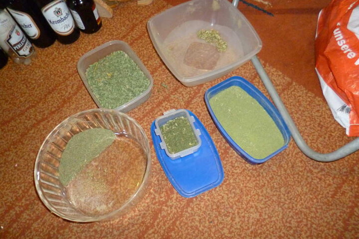 Die sichergestellten Cannabis-Produkte.