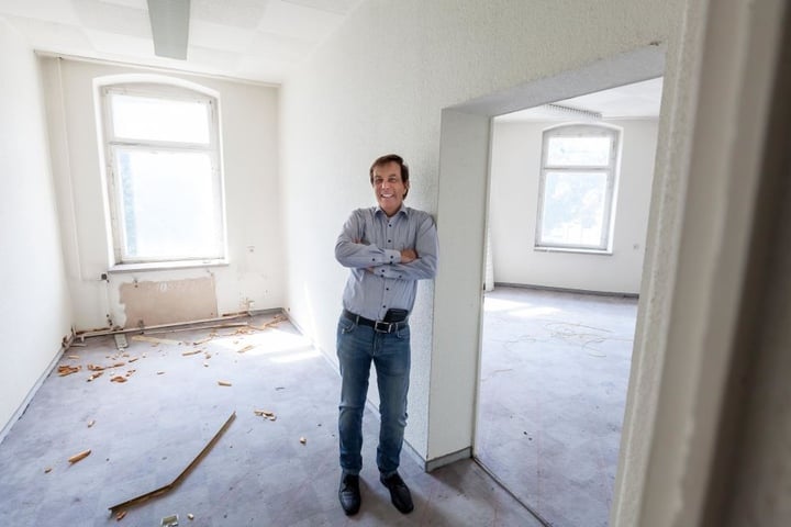 "Chemnitz ist die Zukunft", sagt der Investor Dietmar Jung - Hier in seinem neuen Objekt in der Mühlenstraße.