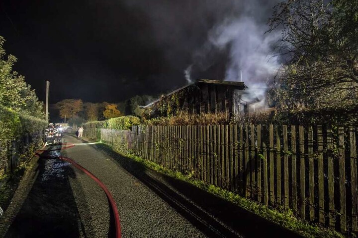 Der Rauch des Brandes war weit zu sehen.