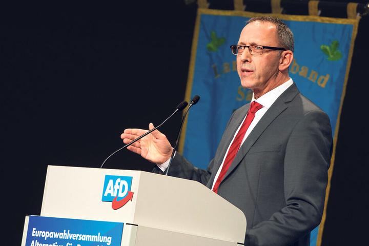 Sachsens AfD-Chef Jörg Urban (55): Seine Partei steht in Umfragen gut da.