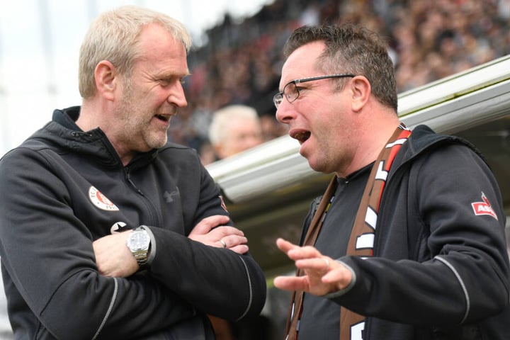 Sportchef Uwe Stöver und Trainer Markus Kauczinski wurden beim FC St. Pauli Anfang April freigestellt.