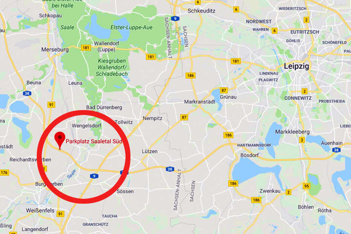 Am Rastplatz "Saaletal Süd" in Schkortleben vergaß der Mann seine Frau.