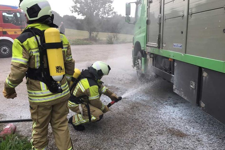 Die Feuerwehr übernahm die Restablöschung.