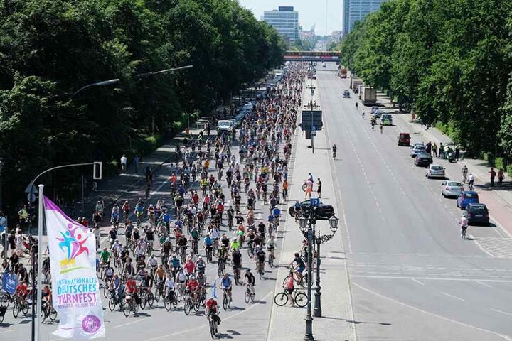 Zehntausende Radfahrer waren auf Berlins Straßen unterwegs