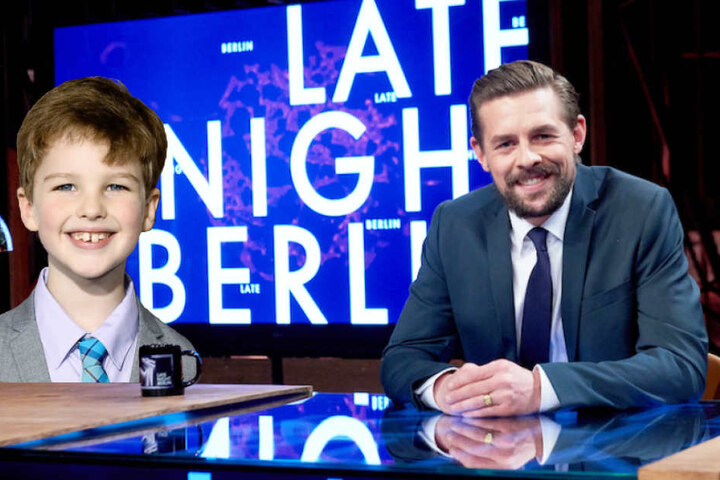 Klaas Heufer-Umlauf (34) empfängt Iain Armitage (9) in der "Late Night Berlin".