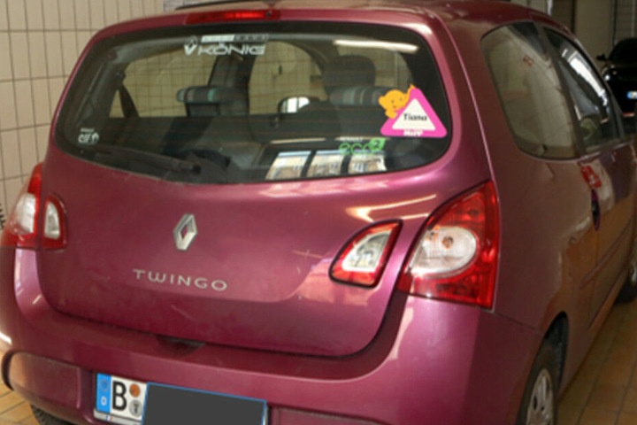 Das Auto von der Rückseite.