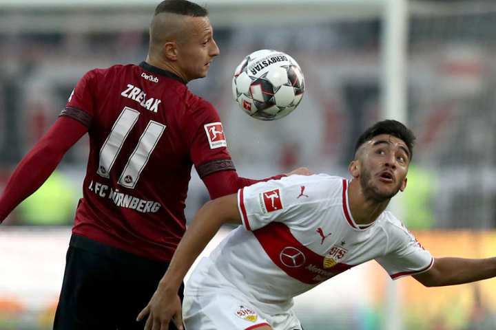 Nicolás González (r.) zeigte auch heute gegen die Nürnberger wieder gute Aktionen.