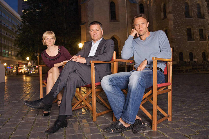 Das Team der "Sachsenklinik": Andrea Kathrin Loewig (51), Thomas Rühmann (63) und Bernhard Bettermann (53).