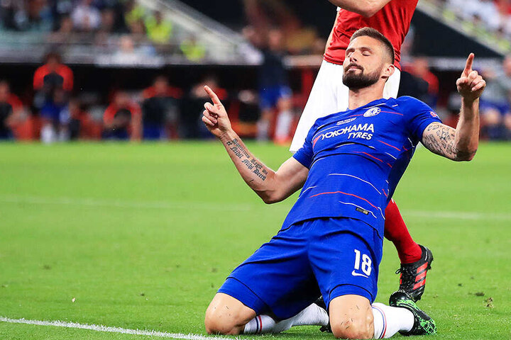 Machte ein starkes Spiel: Olivier Giroud traf für den FC Chelsea gegen seinen Ex-Klub Arsenal und war auch sonst an vielen gefährlichen Offensivaktionen beteiligt.