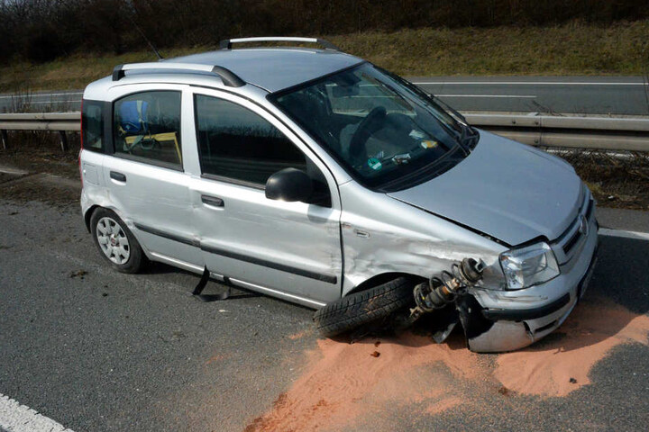 Der Fiat musste abgeschleppt werden.