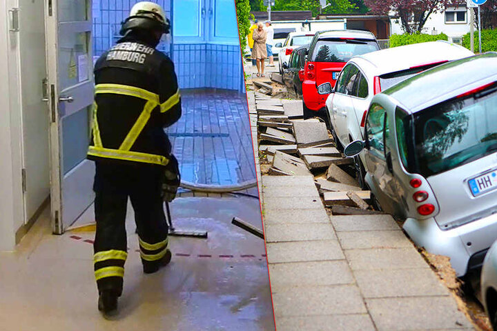 Hamburg hat das erste Unwetter des Sommers getroffen.