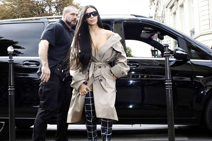 Kim Kardashian kurz vor dem Raubüberfall in Paris.