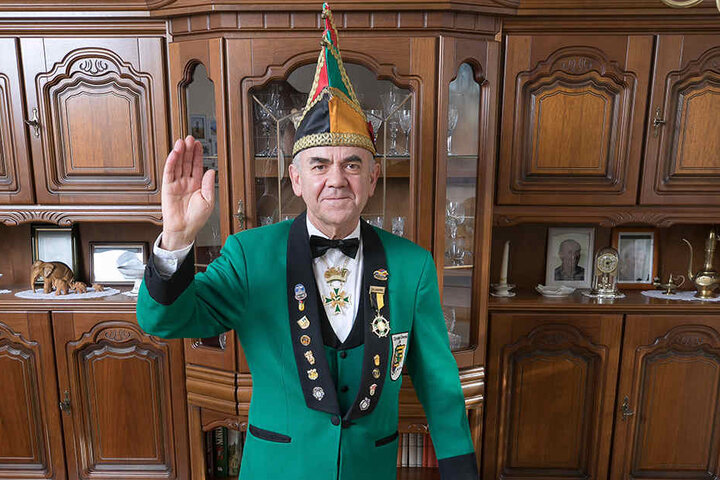 Karnevalist der ersten Stunde: Günter Bibrach ist Ehrenpräsident des Dresdner Carneval Clubs.