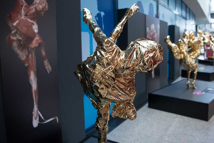 Viele der Plastinate mussten nach einem Gerichtsurteil verhüllt werden.