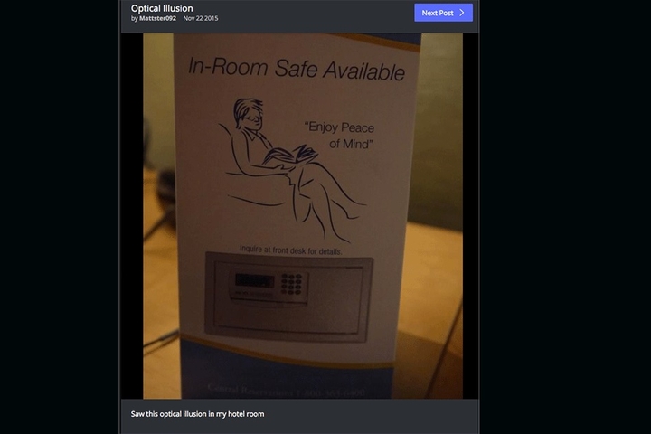 Dieses Foto aus dem Hotelzimmer wurde auf Imgur veröffentlicht.