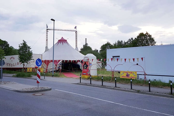 Jolines Unfall passierte bei der Donnerstags-Vorführung des Circus Piccolino in Klaffenbach: Ein Sicherungsseil riss.