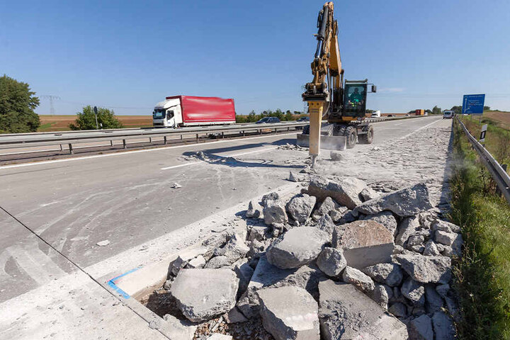 So wird es kommende Woche auf der A 72 bei Zwickau aussehen.