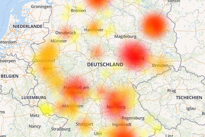 Einige Gebiete haben Probleme mit Vodafone.
