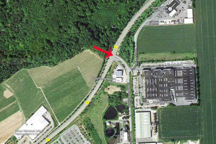 An der Einmündung Eugen-Diesel-Straße kam es zu dem Auffahrunfall.