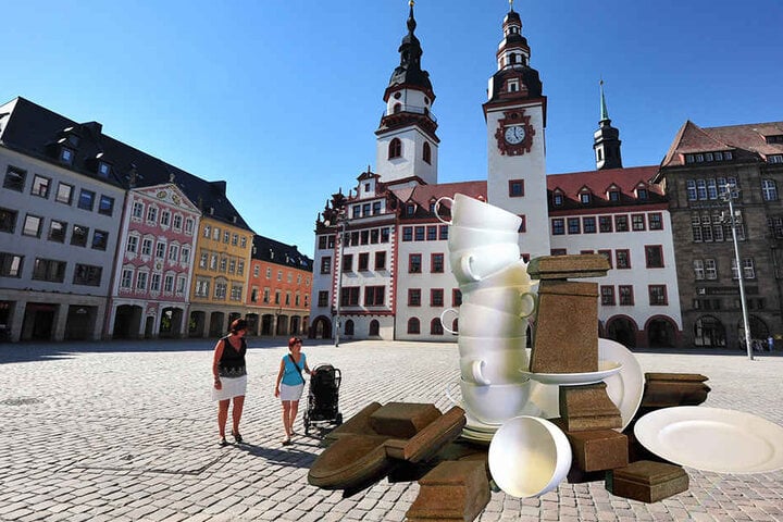 Ein Tassenbrunnen wird es wohl nicht werden, aber auf dem Markt soll ein Wasserspiel entstehen.