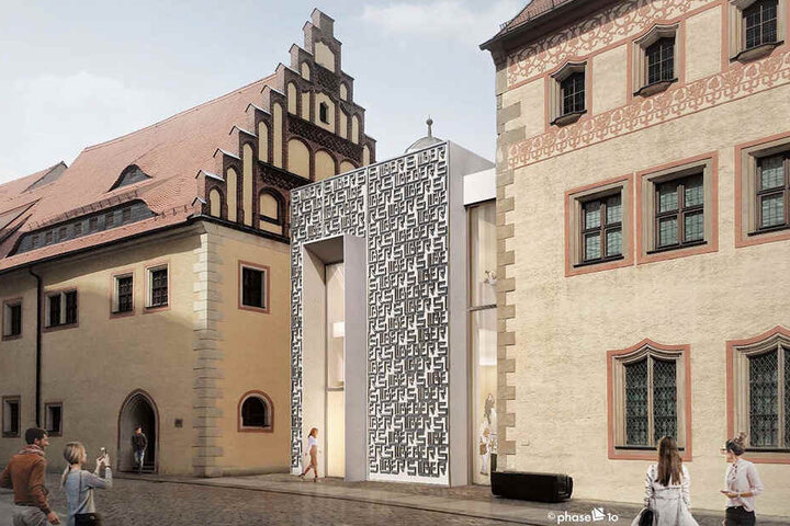 So soll der 3 Millionen Euro teure Zwischenbau einmal aussehen. Er soll das Thema "Silber" nach außen tragen.