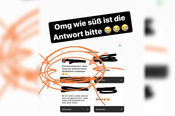 Josimelonie veröffentlichte einige Anschreiben, die sie auf ihre Sex-Anfrage erhielt, per Instagram-Story.
