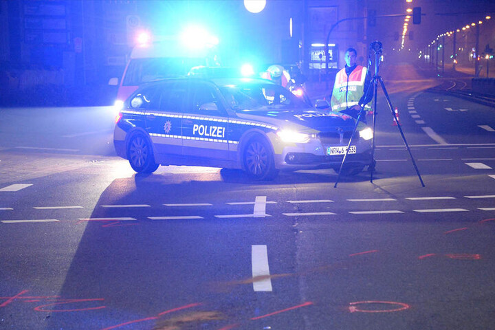 Die Polizei Bielefeld sicherte die Unfallstelle ab.