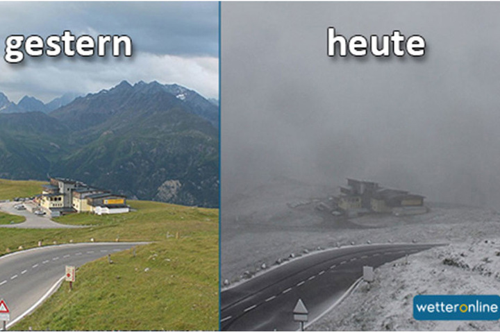 Aufnahme aus der Webcam in Heiligenblut an der Großglockner-Hochalpenstraße.