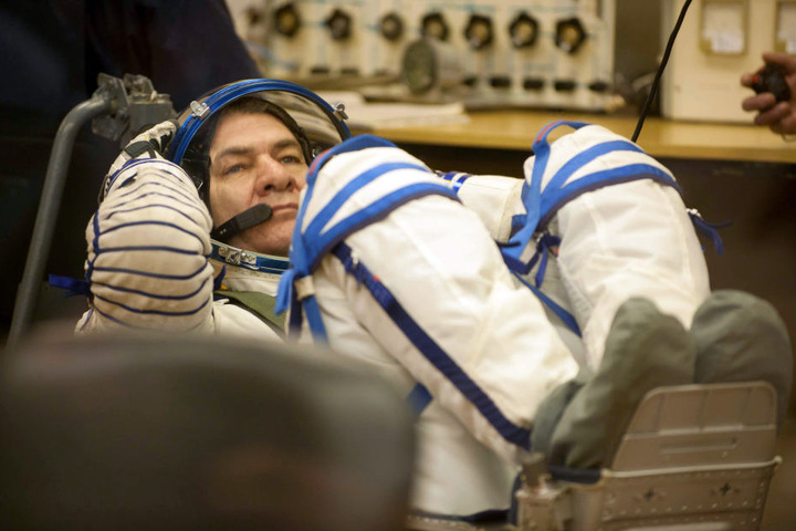 Paolo Nespoli aus Italien ist einer der drei Astronauten auf der ISS.