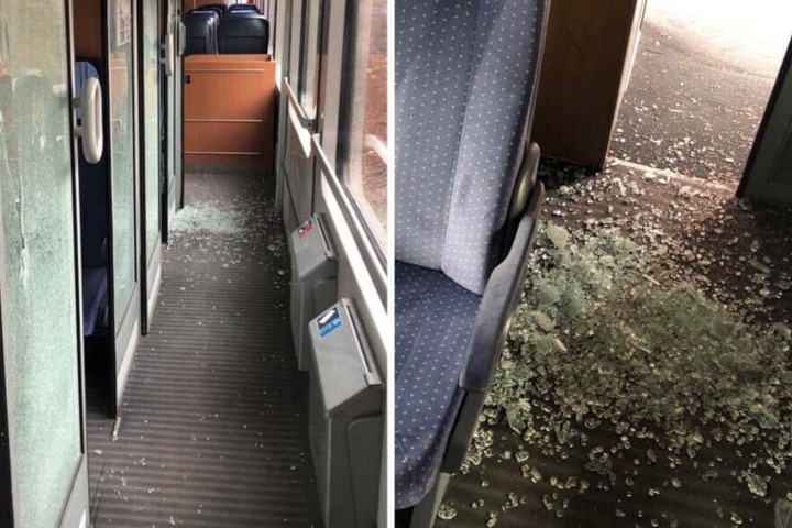 Ein von der Polizei veröffentlichtes Foto zeigt die Verwüstung.