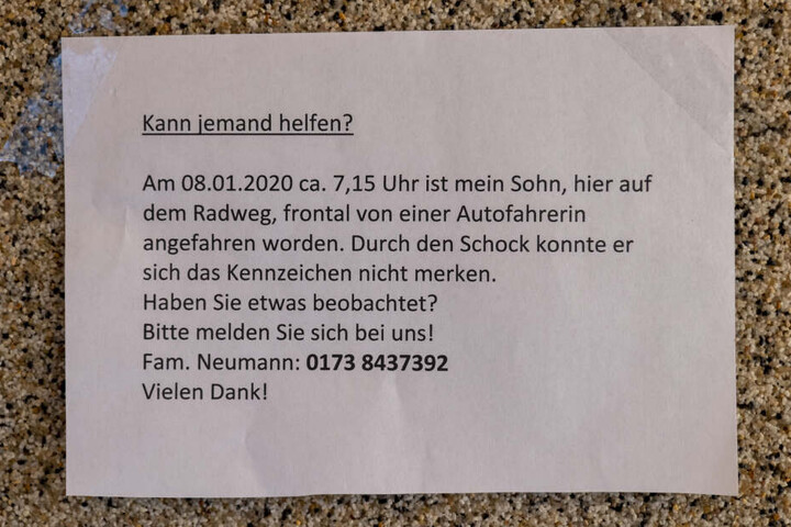 Mit diesem Aufruf sucht die Mutter nach Unfallzeugen.
