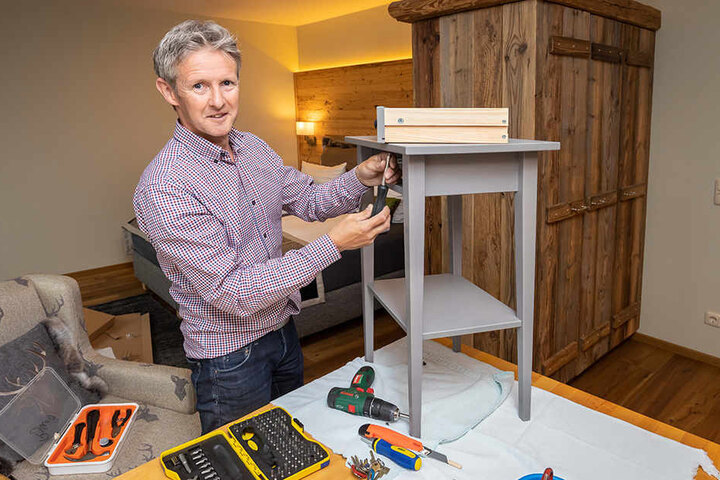Selbst ist der Mann: Jens Weißflog hat auch handwerkliches Talent.