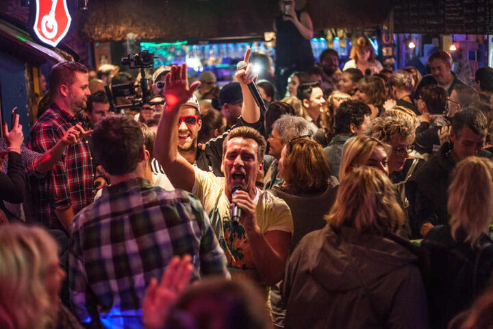 Jürgen Milski trat bei der Malle-Party auf Langeoog auf.