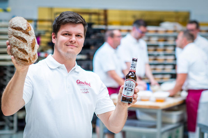 Juniorchef Benjamin Groschupf (32) bringt Brot und Bier zusammen.