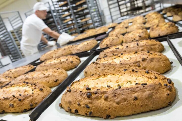 Frischgebacken aus dem Ofen: Die Stollen sind für Kunden in Kanada und Spezialitätenhäuser in Deutschland bestimmt.