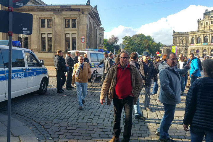 Kein Durchkommen in Richtung Taschenbergpalais.