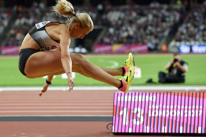 Kristin Gierisch sprang auf 14 Meter und kam damit auf den fünften Platz.