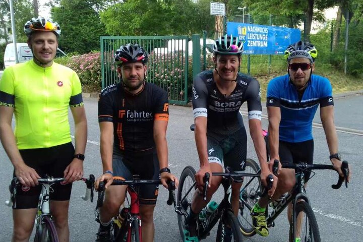Von rechts: William Mende, Marcus Burghardt, Dennis Freitag und Paul Mehlhorn.