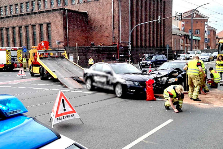 Während der Unfallaufnahme wurde die Könneritzstraße gesperrt.