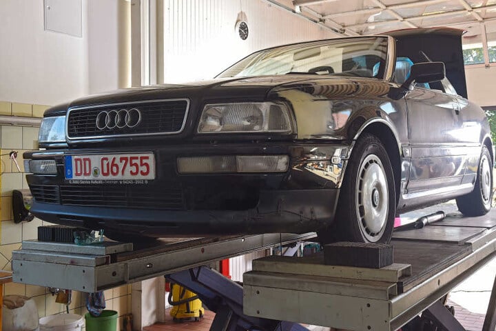 Das Audi 80-Cabrio (Baujahr 1990) vor der Aufmotzung.