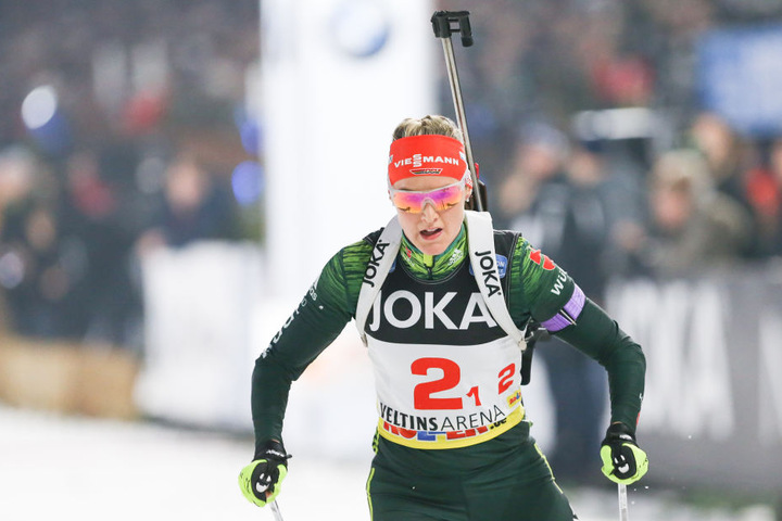 Auf Denise Herrmann liegen die deutschen Biathlon-Hoffnungen am Wochenende.