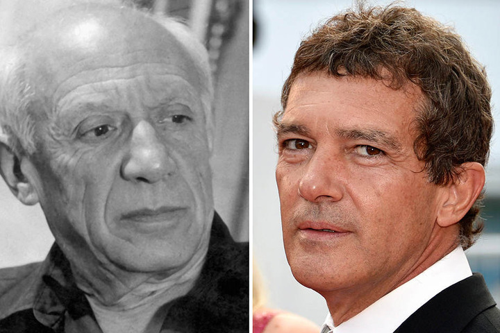 Die Bildkombo zeigt den Maler Pablo Picasso (li., undatierte Aufnahme) und den Schauspieler Antonio Banderas.