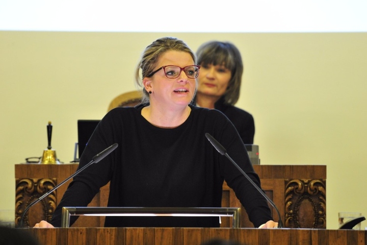 Susanne Schaper (38), Fraktionsvorsitzende der Linken