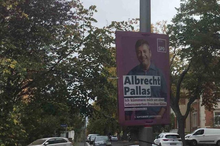 Albrecht Pallas (39, SPD) wirbt noch immer in Coschütz für sich.