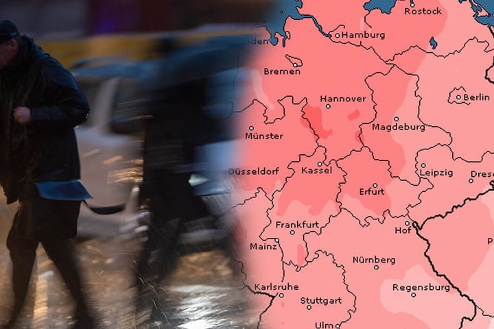Der Deutsche Wetterdienst warnt am Mittwoch vor Sturm und Orkanböen in ganz Deutschland.