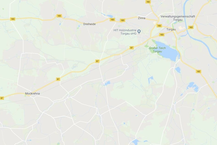 Der Unfall ereignete sich auf der B87 zwischen Mockrehna und Torgau