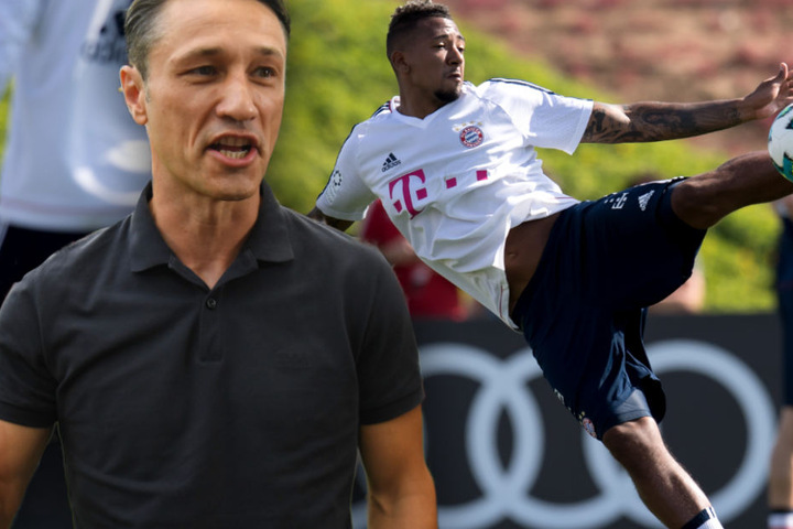 Niko Kovac (l.) setzt bei Jérôme Boateng (r.) auf einen Verbleib beim FC Bayern München.