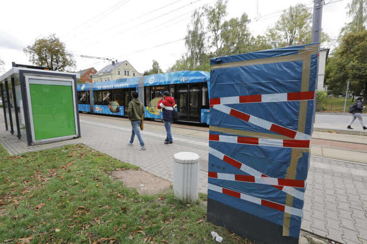 An der Haltestelle Gablenzplatz wurde Mitte Oktober ein Fahrkartenautomat gesprengt.