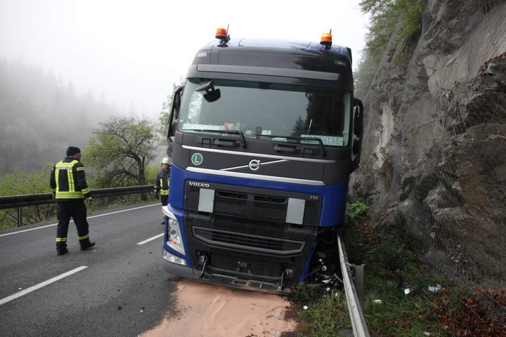 Der Fahrer des Lastwagens wurde nicht verletzt.
