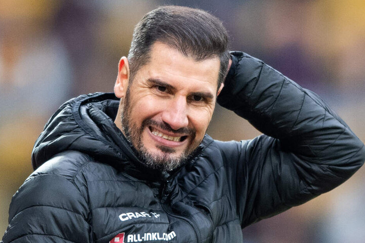 Cristian Fiel zerknirscht angesichts der Vorstellung seiner Mannschaft gegen Holstein Kiel.